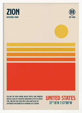 Zion National Park Travel Poster Poster