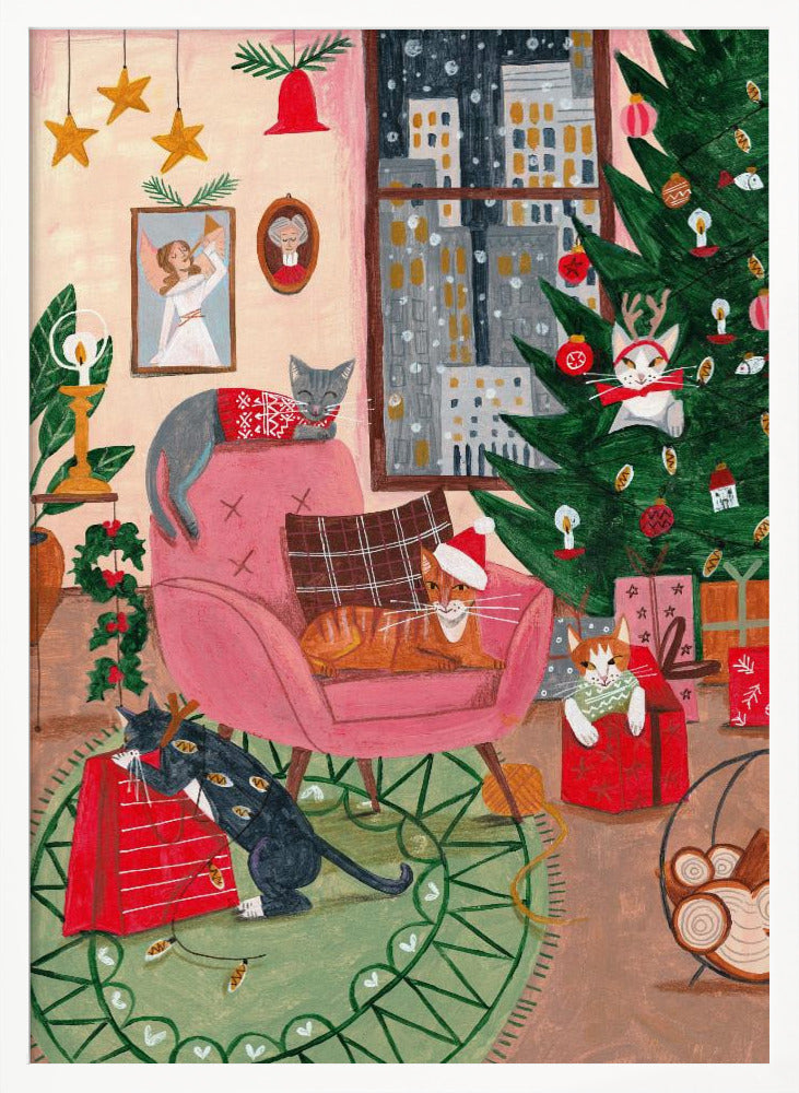 Christmas Cats in NY Poster