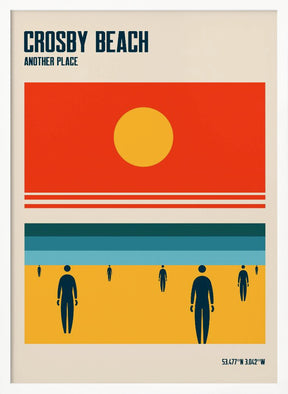 Crosby Beach Iron Men Liverpool Merseyside Poster