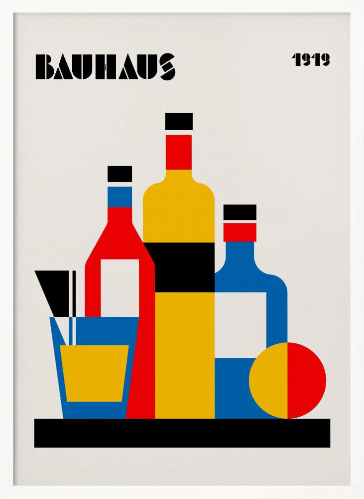 Bauhaus Wine Print Poster