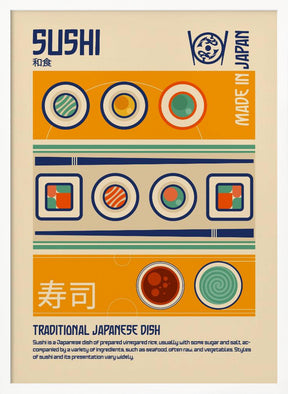 Sushi Japanese Food Print Poster