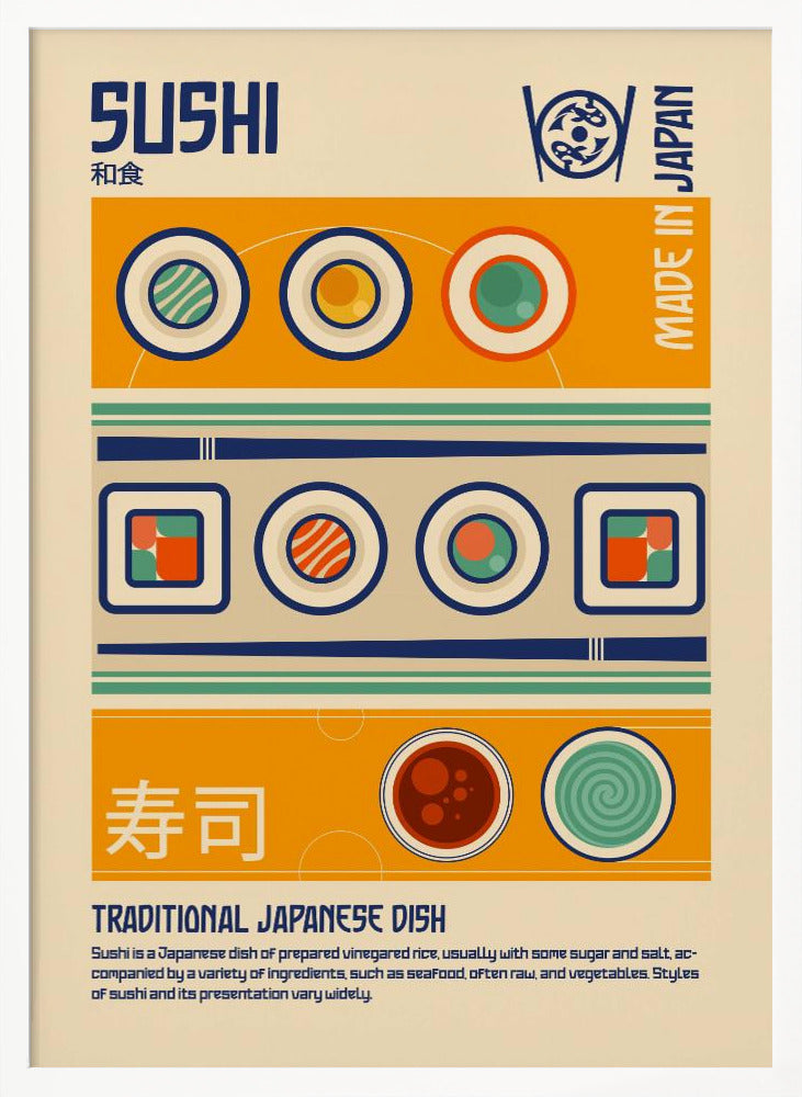 Sushi Japanese Food Print Poster