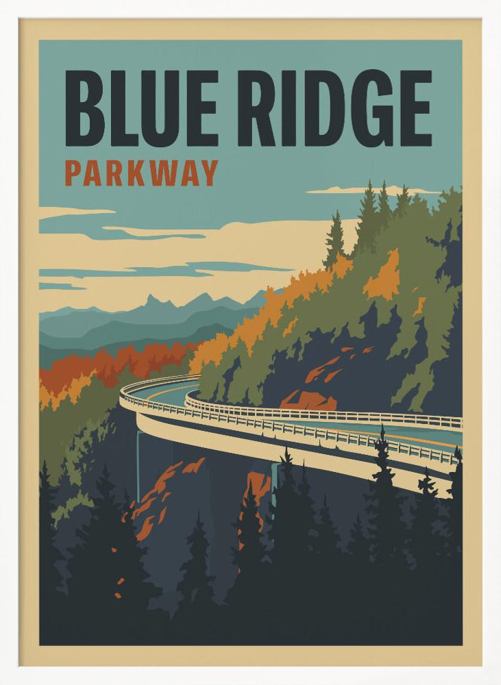 Blue Ridge Parkway Travel Print Poster