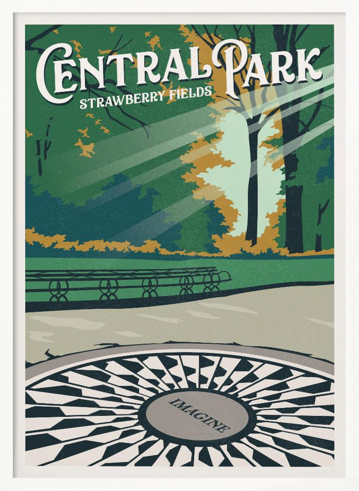 Central Park New York Travel Print Poster