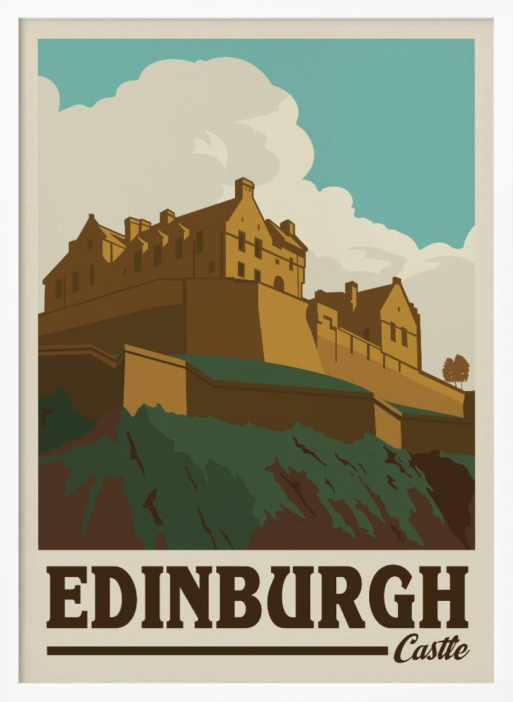 Edinburgh Castle Travel Print Poster