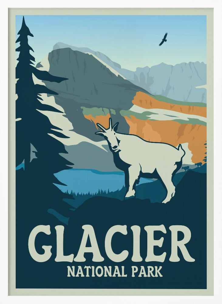 Glacier National Park Travel Print Poster