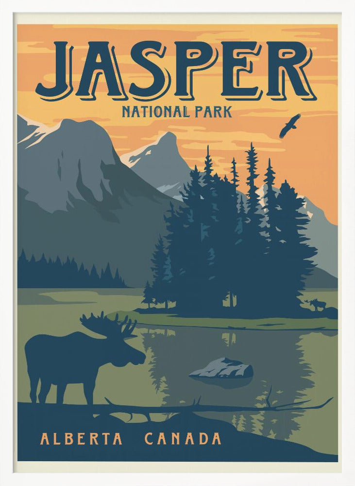 Jasper National Park Travel Print Poster