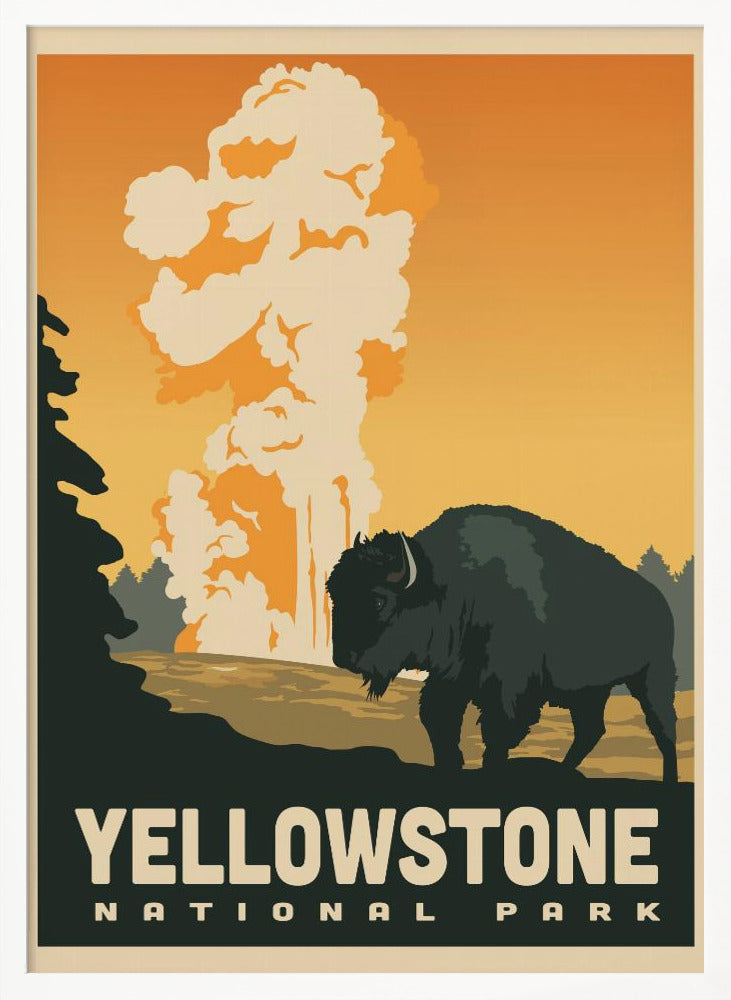 Yellowstone National Park Travel Print Poster