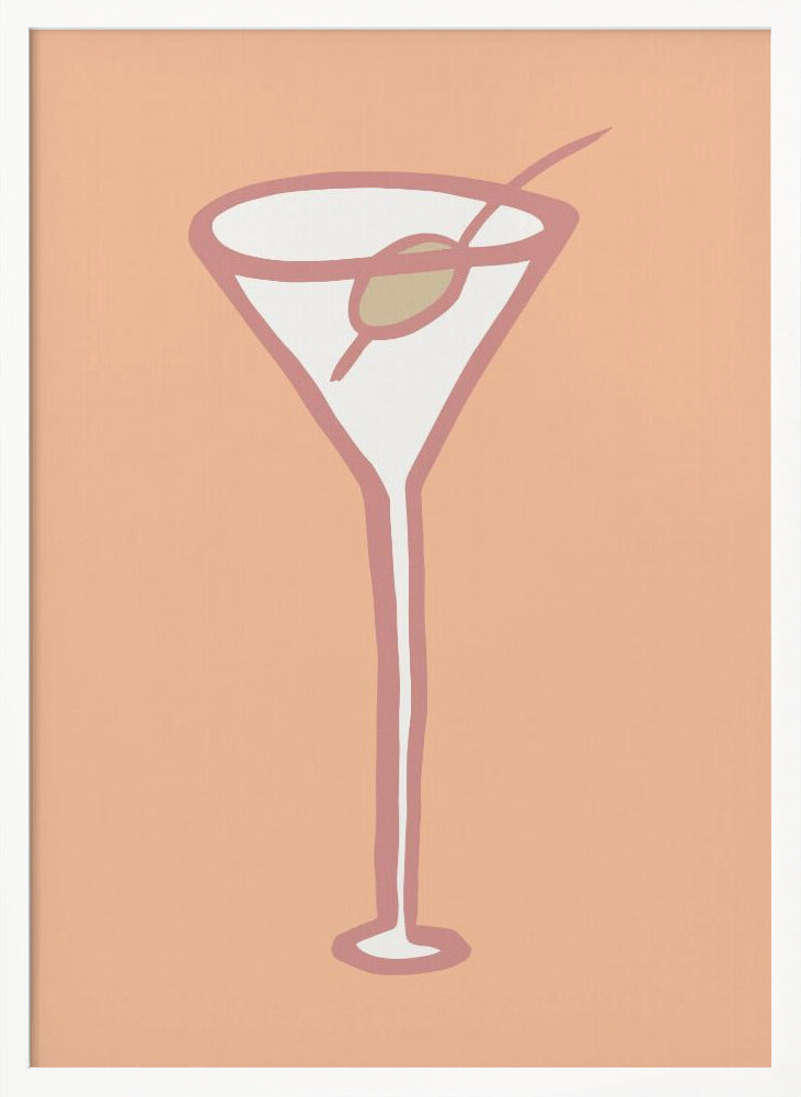 Olive In Glass Peach Fuzz Poster Poster