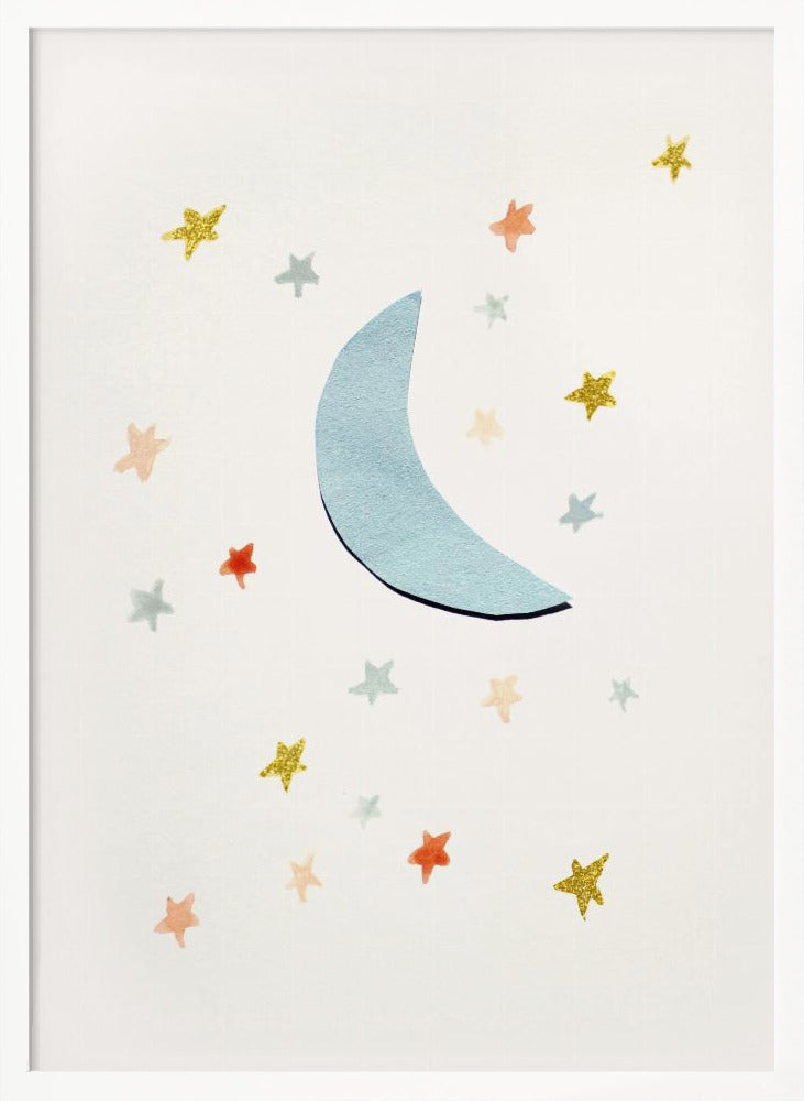 Moon & Stars Poster