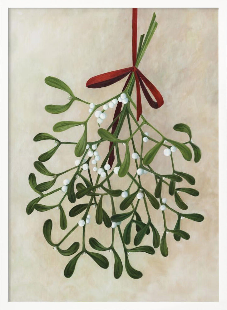 Mistletoe bouquet with bow Poster