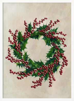 Holly wreath Poster