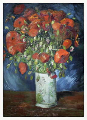 Vincent Van Gogh's Vase With Poppies (1886) Poster