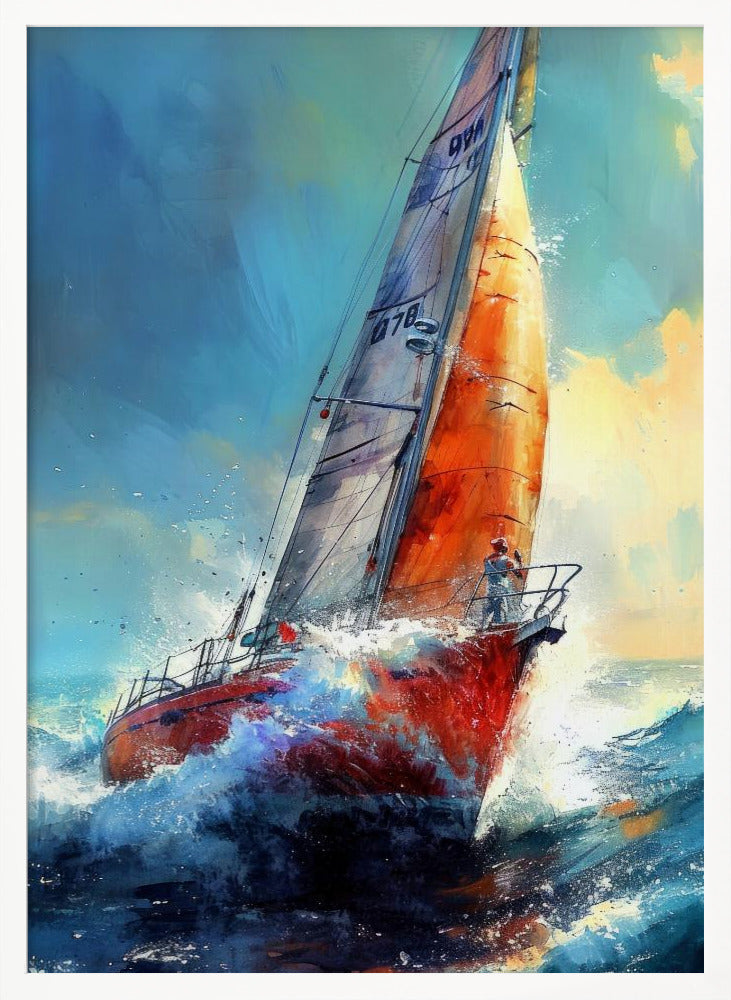 Yacht racing sport art 30 Poster