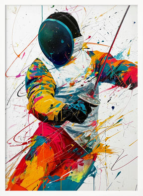 Fencing sport art #fencing #sport Poster