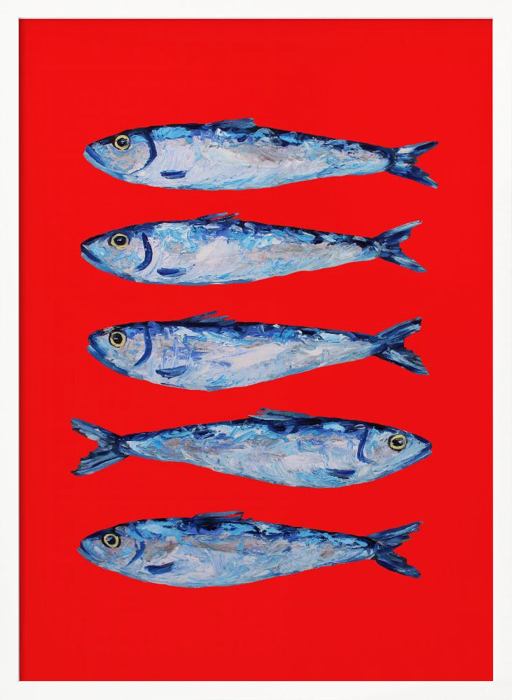 Sardines Berry Red Poster