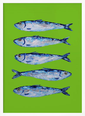 Sardines Lime Green Poster