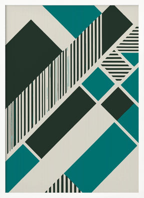 Geometric Teal Poster