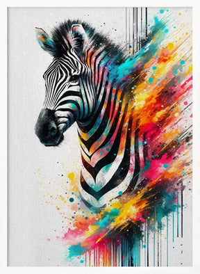 Colorful Zebra Poster