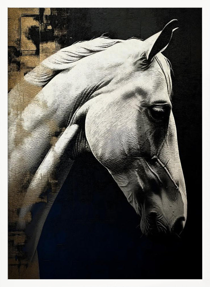 White horse Poster