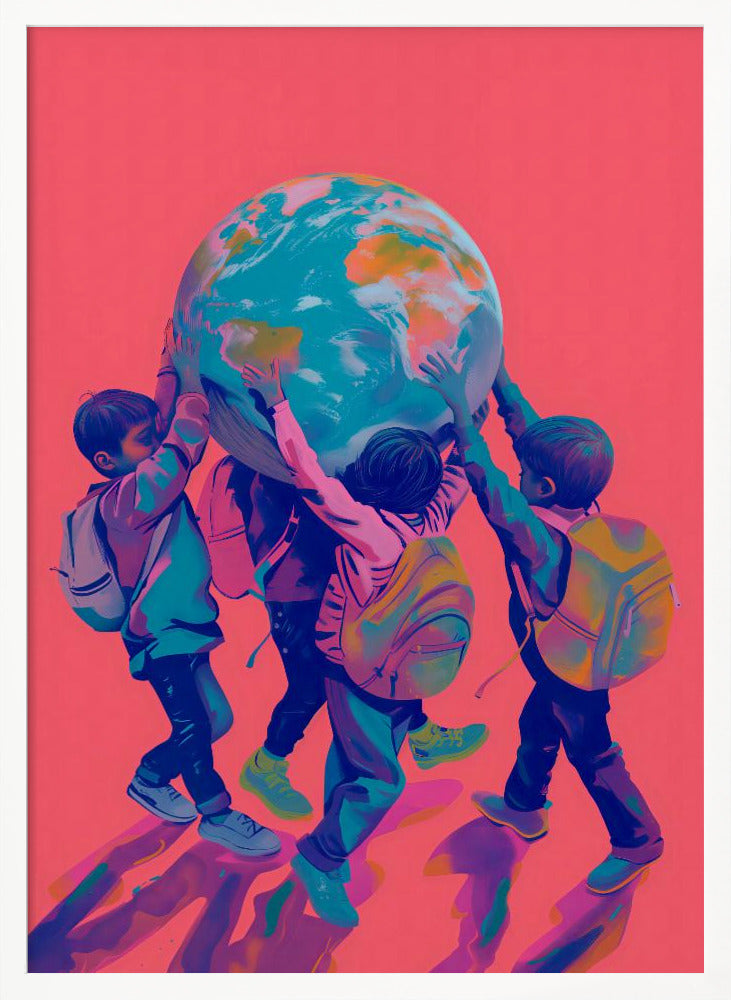 Children Carrying the World Poster