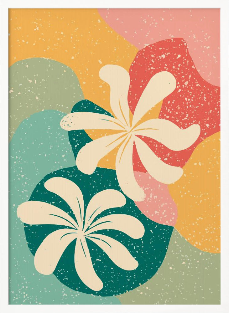 Abstract Flowers Poster