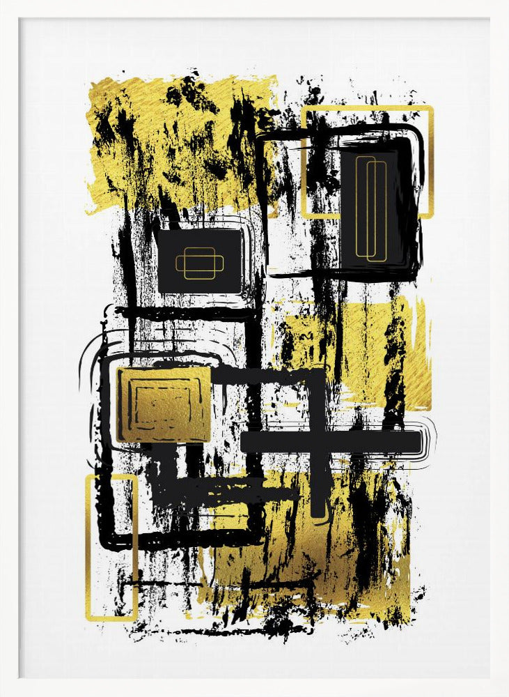 ABSTRACT ART Construction Plan Poster