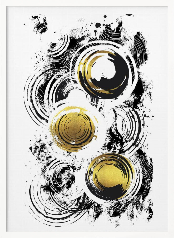 ABSTRACT ART Raving Circles Poster