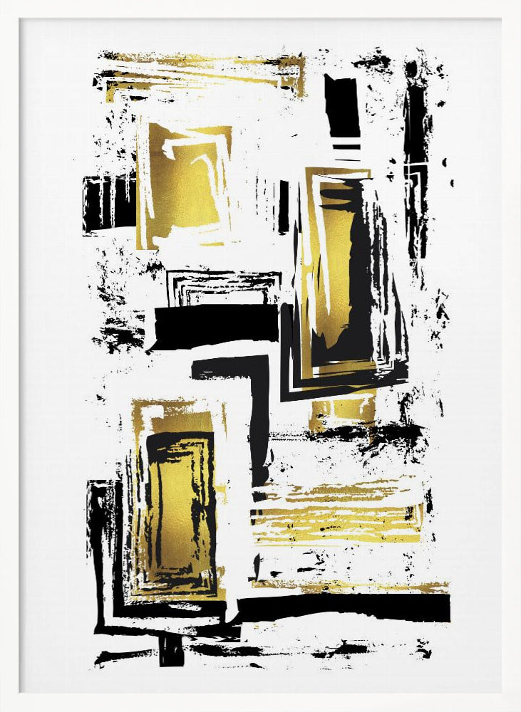 ABSTRACT ART Edgy Structures Poster