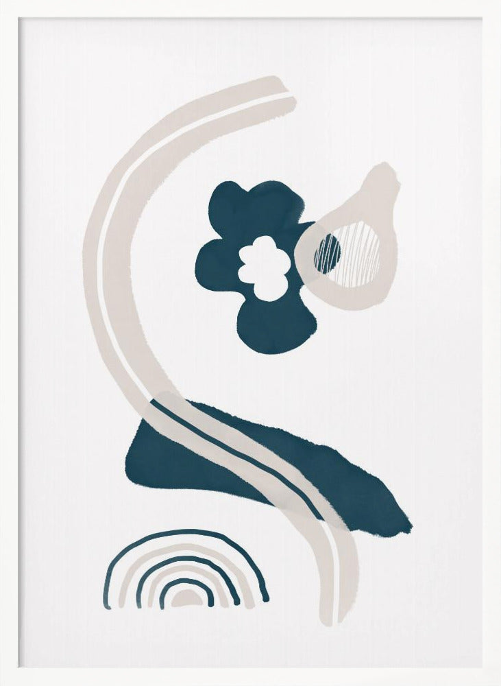 Abstract inky shapes no. 8 - Spring Awakening Poster