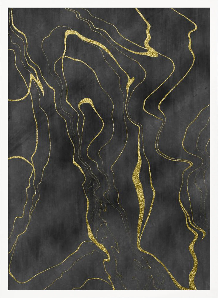 Golden Flows No. 12 Poster