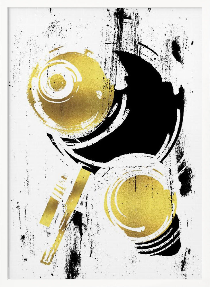 ABSTRACT ART Flying spheres Poster