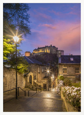 Charming Edinburgh Castle Sunset Poster