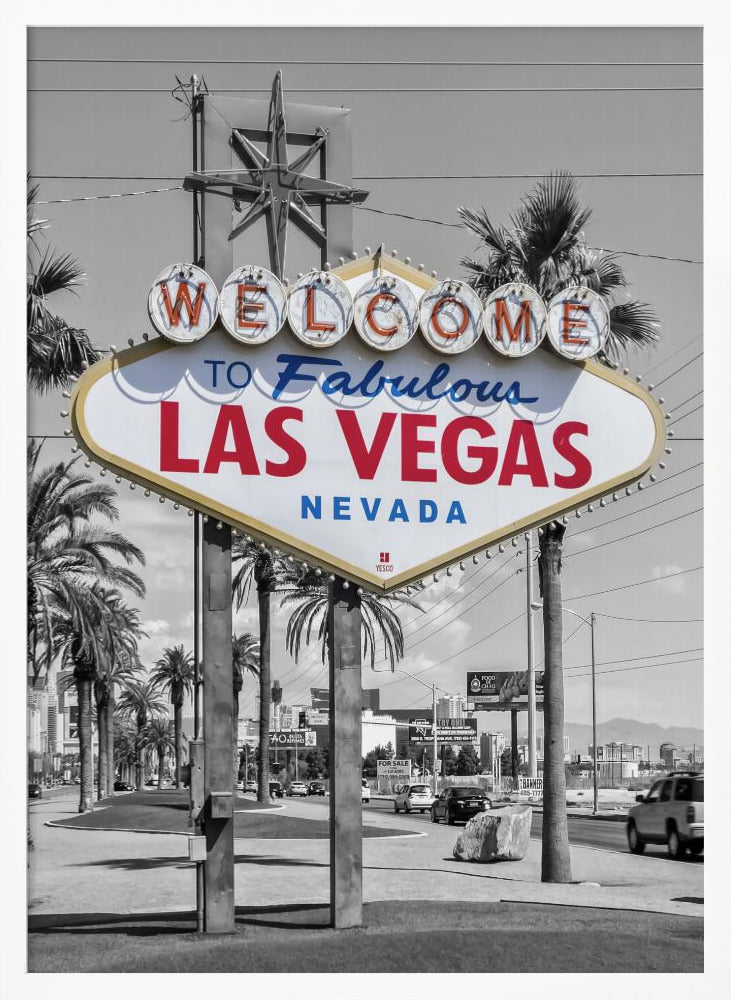 LAS VEGAS Sign - colorkey Poster