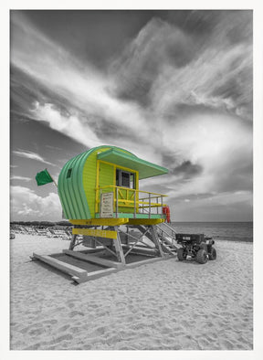 MIAMI BEACH Green Florida Flair Poster