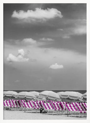 Idyllic beach scene | pink color pop Poster