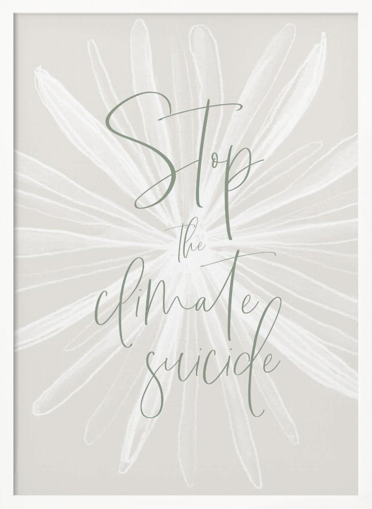 Stop the climate suicide Poster