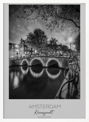 In focus: AMSTERDAM Idyllic nightscape from Keizersgracht Poster