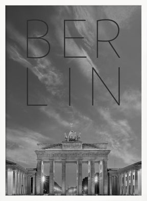 BERLIN Brandenburg Gate | Text &amp; Skyline Poster