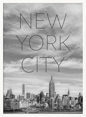 NYC Midtown Manhattan | Text &amp; Skyline Poster