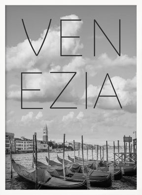 VENICE Grand Canal and St Mark&#039;s Campanile | Text &amp; Skyline Poster