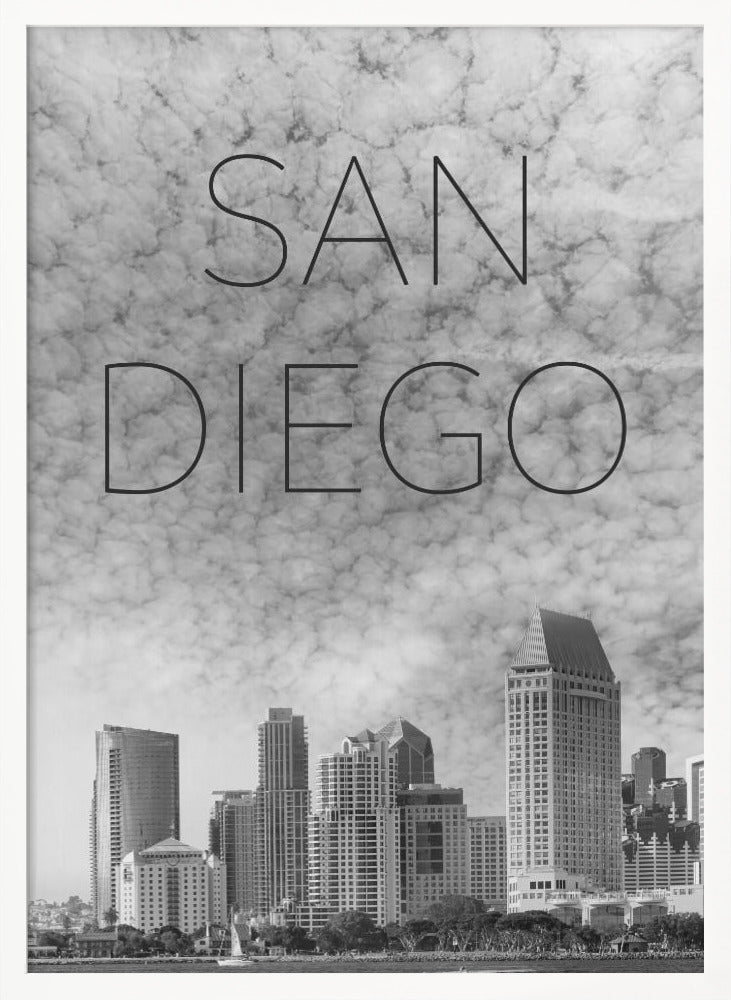 SAN DIEGO Skyline | Text Poster