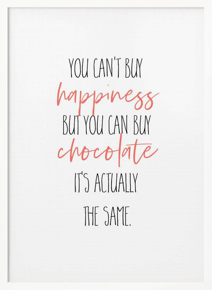 YOU CAN’T BUY HAPPINESS – BUT CHOCOLATE Poster