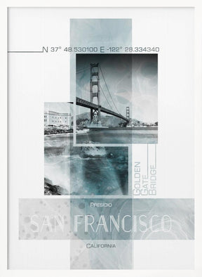 Poster Art SAN FRANCISCO Presidio | turquoise marble Poster