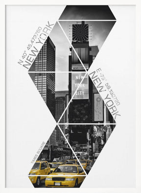 Coordinates NEW YORK CITY Times Square | colorkey Poster