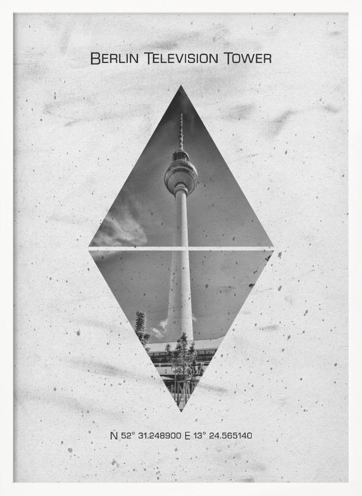 Coordinates BERLIN Television Tower Poster