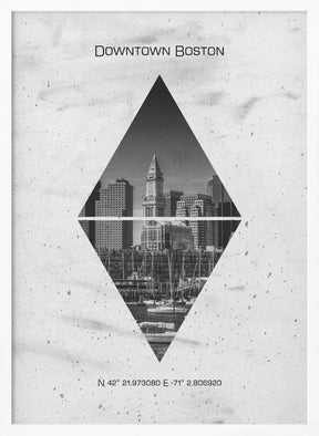 Coordinates BOSTON Downtown Poster