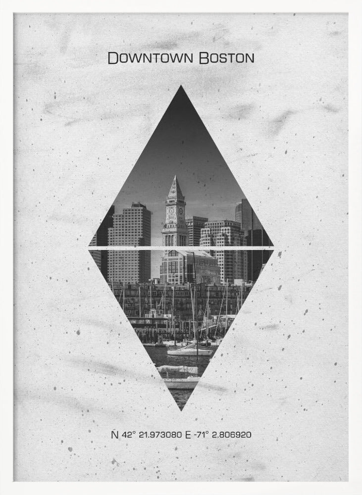 Coordinates BOSTON Downtown Poster