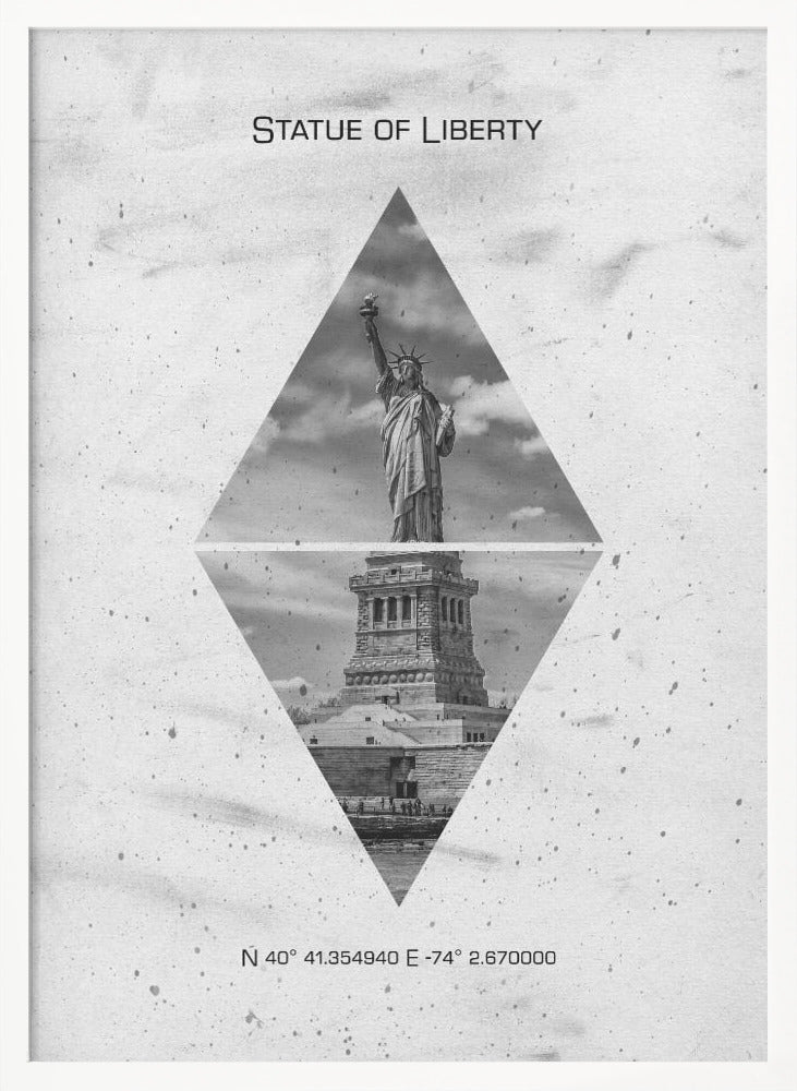 Coordinates NEW YORK CITY Statue of Liberty Poster