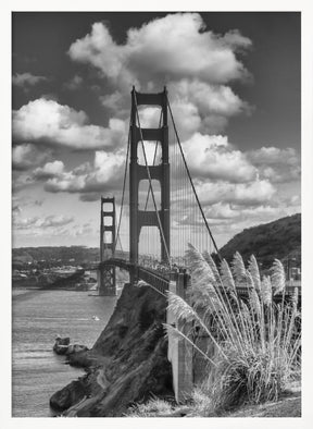 SAN FRANCISCO Golden Gate Bridge - monochrome Poster